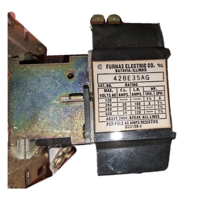 Siemens Furnas 42BE35AG New Genuine Original 3-Pole 25A 120V Definite Purpose Contactor