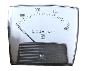 GE L553 LSSC Panel AC Ammeter Indicator Panel Range 0-400A (822248SD)