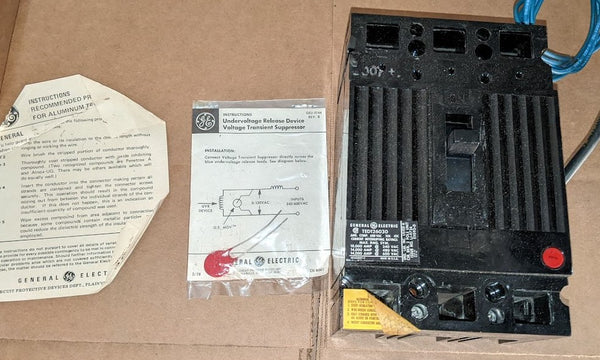 GE General Electric Type TED 126030WL Circuit Breaker, Mod 1, 30A, 2 Pole, 600VAC (TED126030WL)