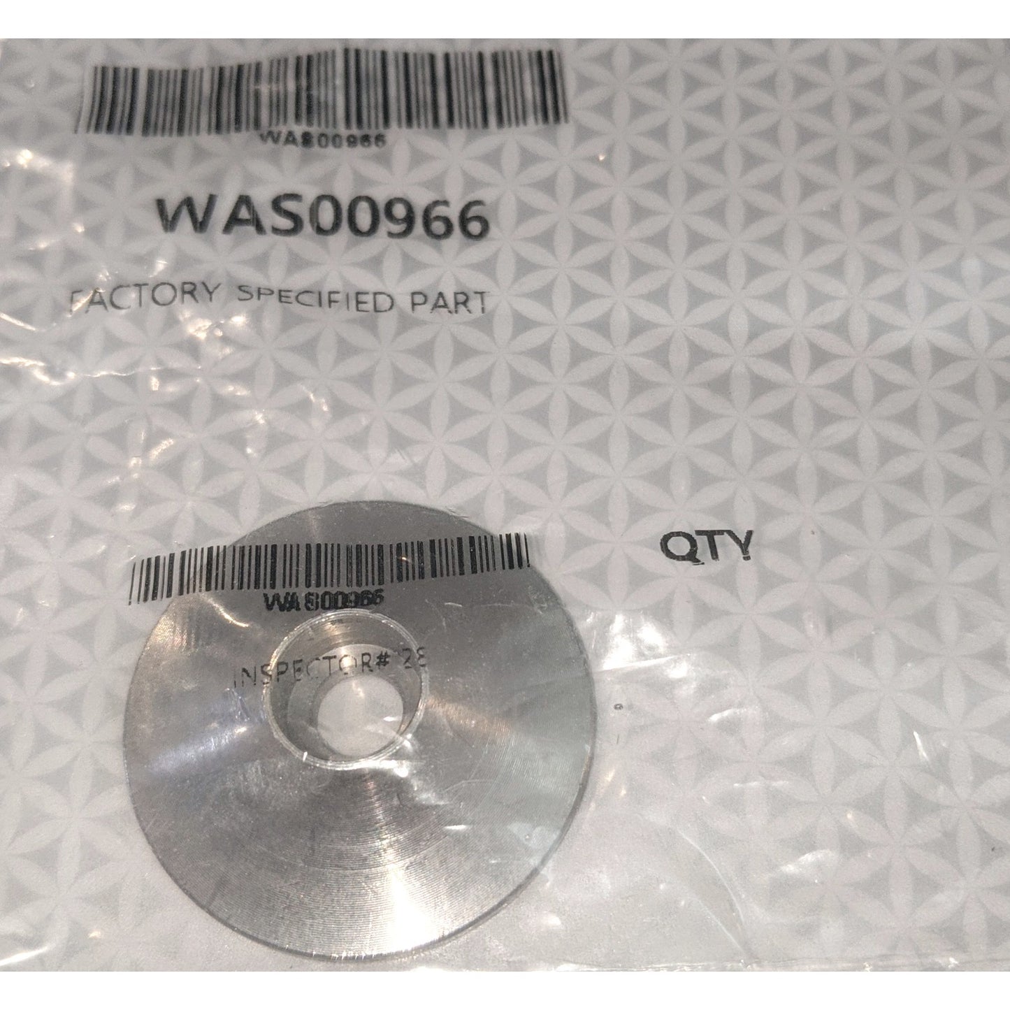 Washer WAS00966 for Refrigerant Pump Impeller 1.50 inch for Trane Units