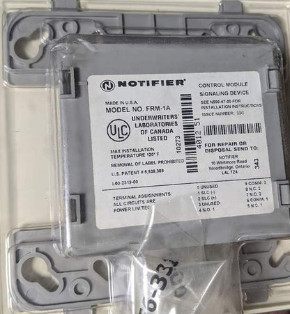 Honeywell Notifier FRM-1A New Genuine Original Relay Control Module