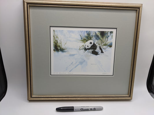Dale Cooper "Bamboo Palace" Panda Art Print, Signed, Canadian Artist, Framed