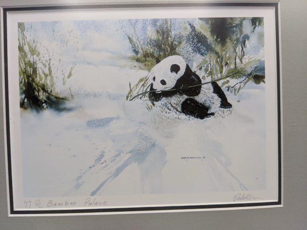 Dale Cooper "Bamboo Palace" Panda Art Print, Signed, Canadian Artist, Framed