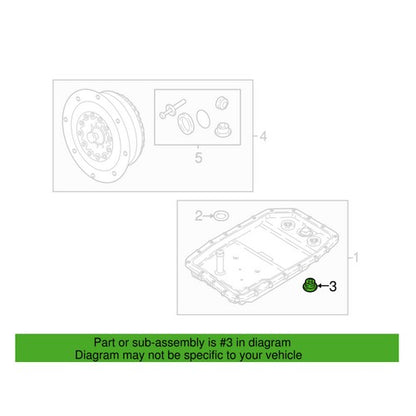 Jaguar JDE36540 Genuine Original OEM Transmission Oil Pan Drain Plug 2013-2021