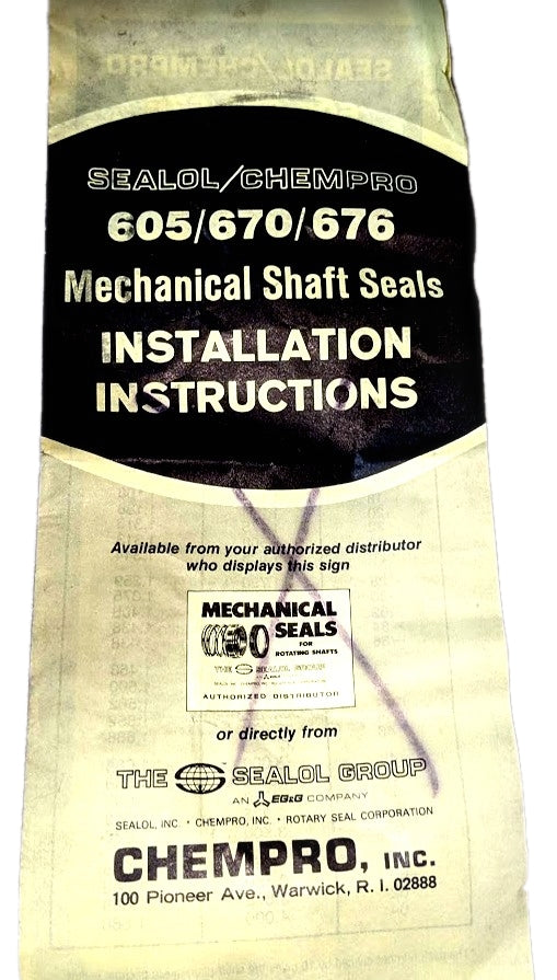 John Crane 670-AHC-SGF-0-42 New Genuine Original Sealol 670 Low Temperature 2 5/8" Metal Bellows Seal