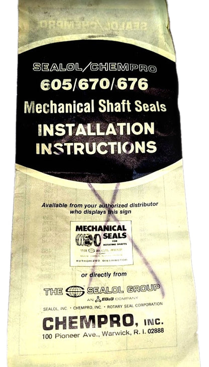 John Crane 670-AHC-SGF-0-42 New Genuine Original Sealol 670 Low Temperature 2 5/8" Metal Bellows Seal