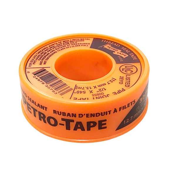 Jet-Lube 30793 Petro-Tape Thread Sealing Tape 1/2 inch x 540 inch, Pack of 4