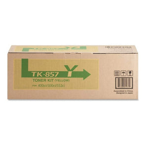 Kyocera Mita TK-857Y Genuine Original Yellow Toner Cartridge For 400Ci / 500Ci / 552Ci (1T02H7AUS0)