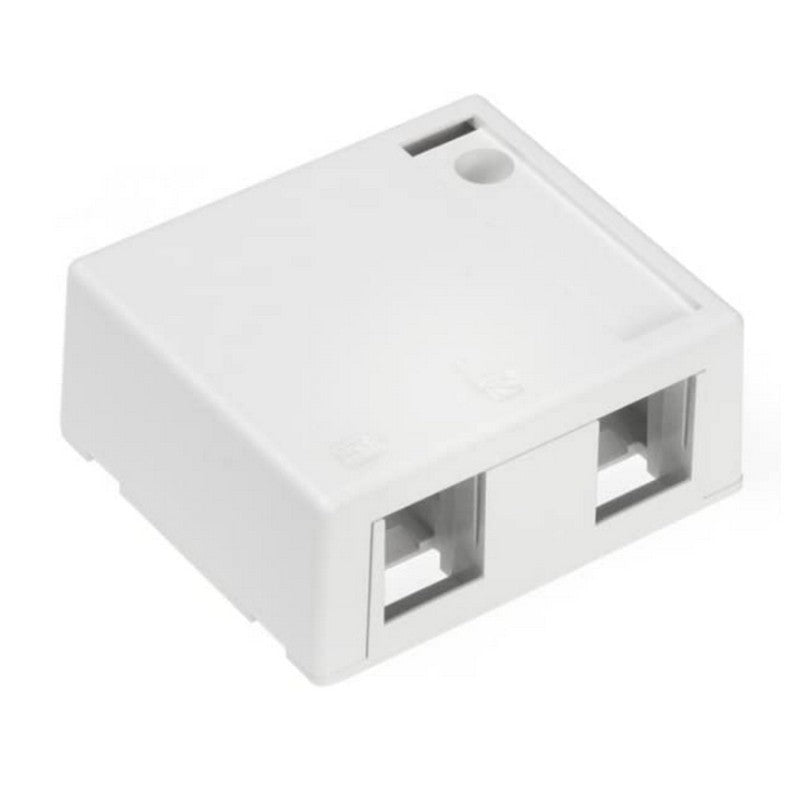 Leviton 41089-2WP New Genuine Original QuickPort Surface-Mount Plenum Rated Housing, 2-Port, White, 1-PACK