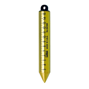 Apex Tool Lufkin® 590GMN Cylindrical Metric Plumb Bob, 1 in Dia x 6-3/4 in L, Solid Brass