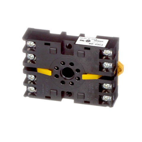 Omron P2CF-08 Relay Socket, DIN Rail, Panel, Screw, 8 Pins, 6 A, 240 VAC