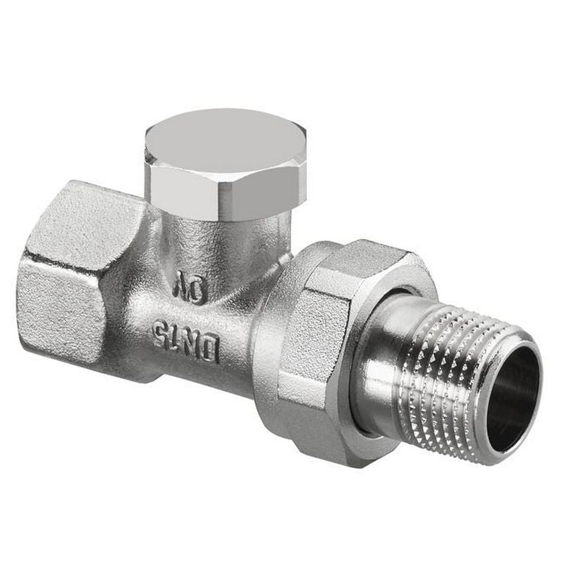Oventrop "Combi 2" 1091162 Radiator Lockshield Valve DN 15, PN 10, Nickel Plate Brass