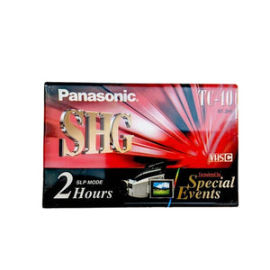Panasonic TC-40 Super High Grade 120 min VHS-C Compact VHS Blank Tape, New (NV-TC40AH)