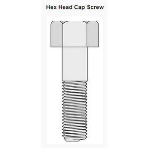 Pinacle 5L275 1/2" x 13 Dia x 8" Length Hex Head Stainless Steel 316 Cap Screw, Pack of 5
