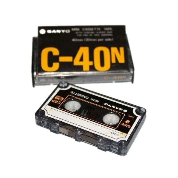 Sanyo C-40N Mini Cassette Tape, 40min, Blank, New