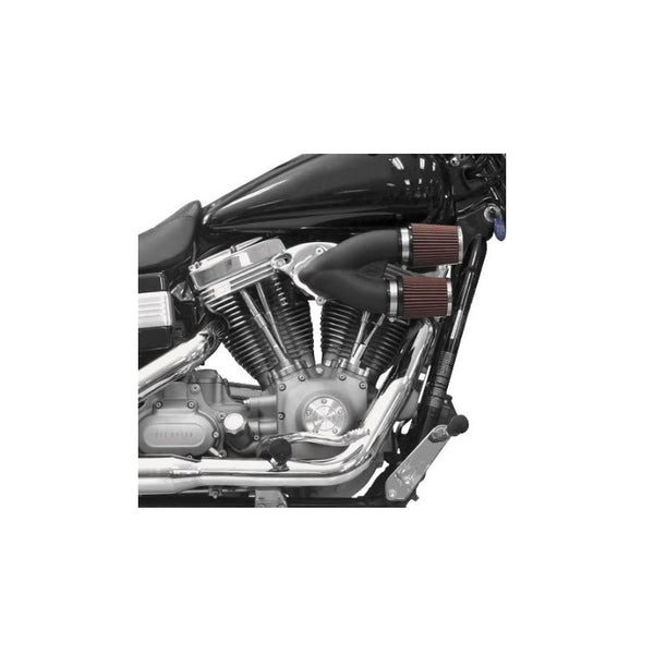 S&S Performance Cycle 106-4966 Intake Runner Single Bore Tuned Induction System, Wrinkle Black for Harley-Davidson