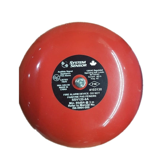 System Sensor SSM24-6A New Genuine Original 6 Inch 24VDC Fire Alarm Bell