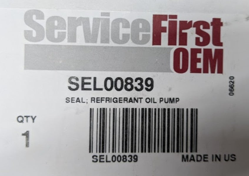 Trane Service First SEL00839 New Genuine Original Refrigerant Oil Pump Seal