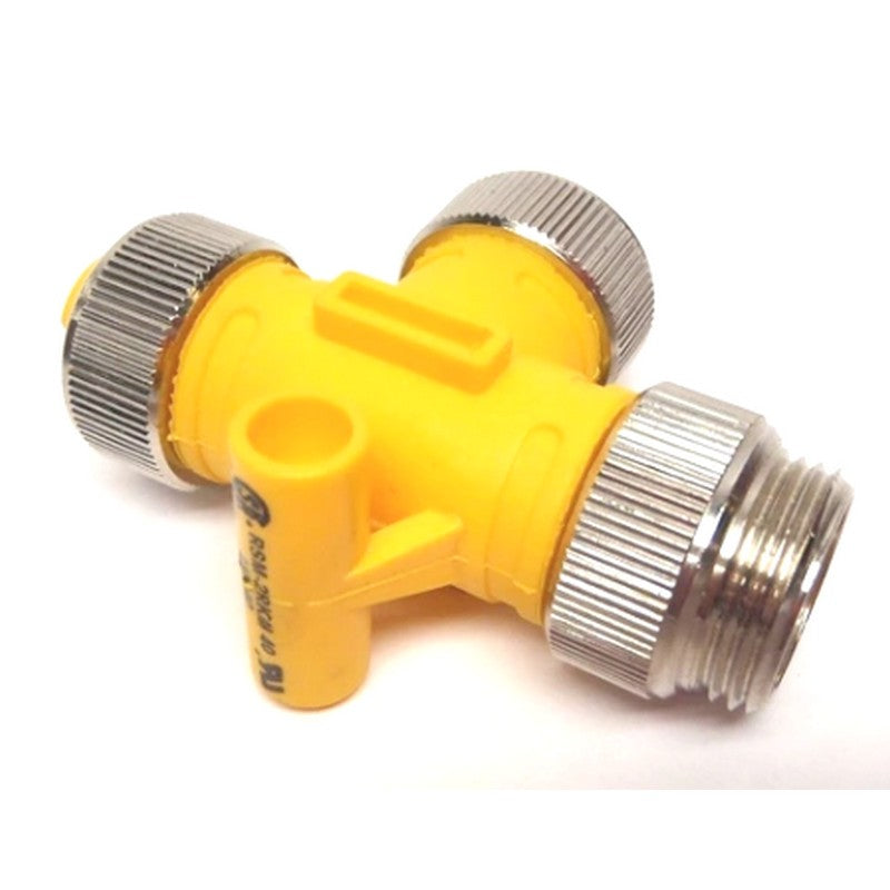 Turck RSM-2RKM 30, 7/8 Mini Tee 3-Wire T-Splitter, 1 Male to 2 Female (RSM2RKM30)