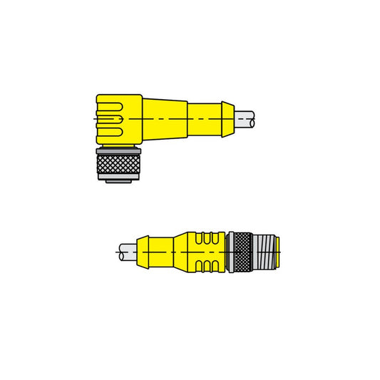 Turck WKC 4.5T-3-RSC 4.5T/S1587 Double Ended Cord Male M12-Right Angle Female M12, 3m, (U2-07889)