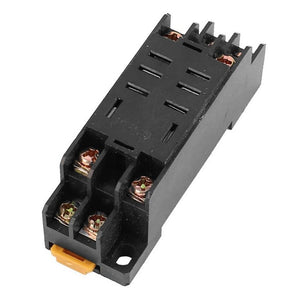 Uxcell 2-M4X10 8 Terminal 35mm DIN Rail Mounted Power Relay Socket Base