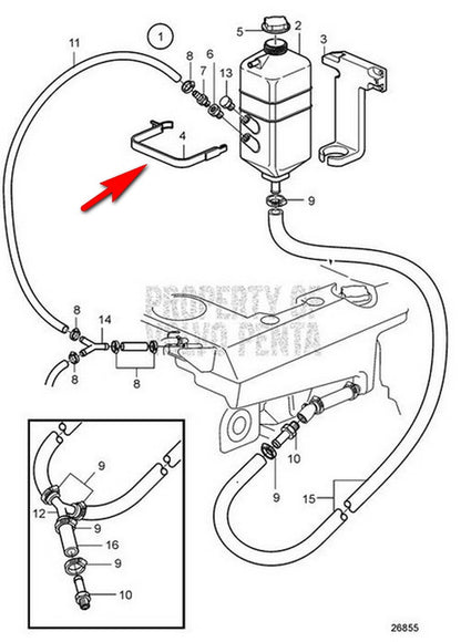 Volvo Penta 843266 New Genuine Original OEM Clamp