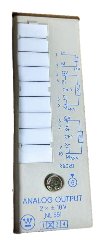 Westinghouse NL-551 Analog Output Module, 2 x +/- 10V, New (1A57375H56)